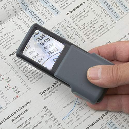 Carson MiniBrite LED Lighted Slide-Out Aspheric Magnifier with Protective Sleeve
